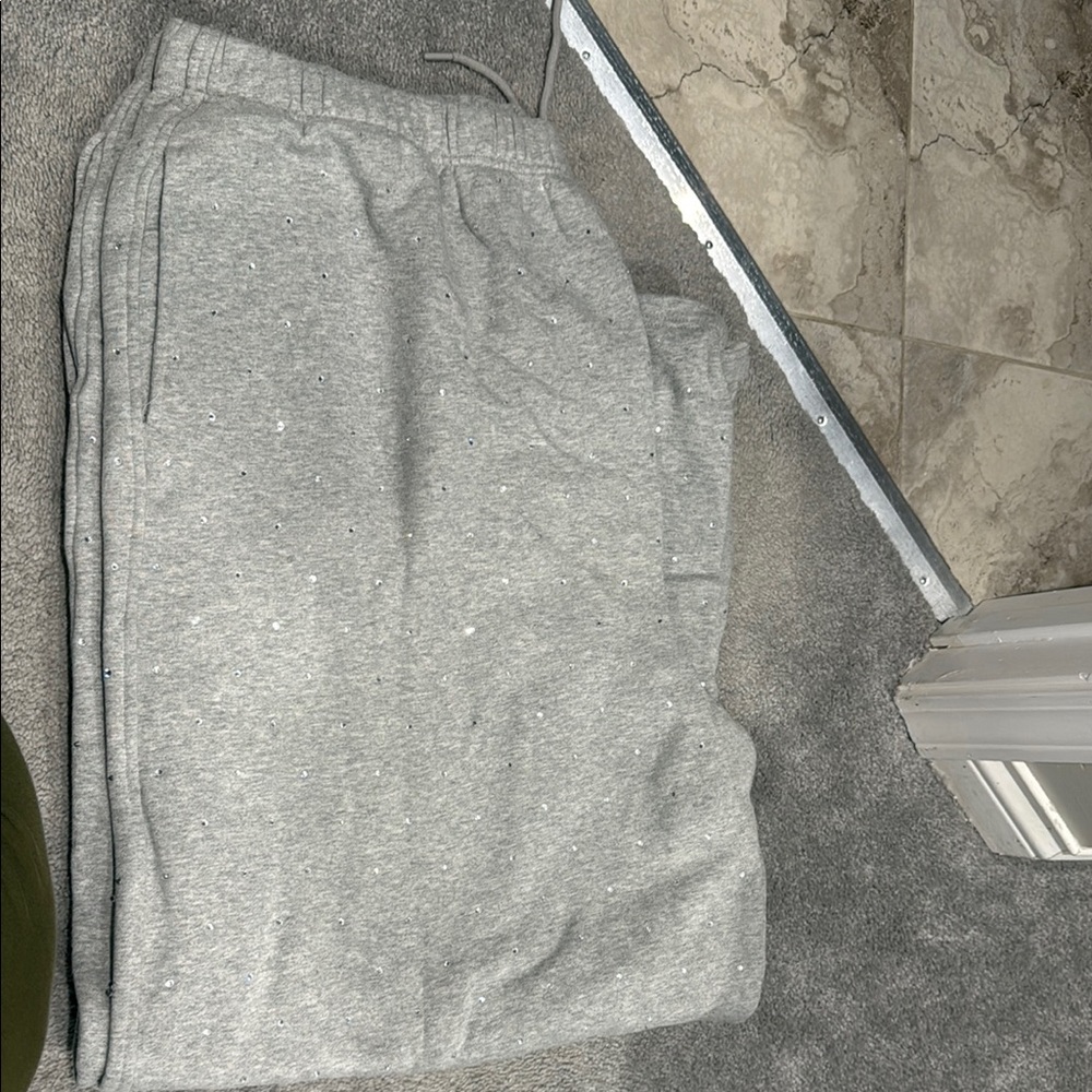 Gray Speckled Sweatpants